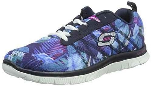 Bloom Appeal Nvmt Skechers Zapatos 12061 Flora Running Mujer Marino Flex OPwZx