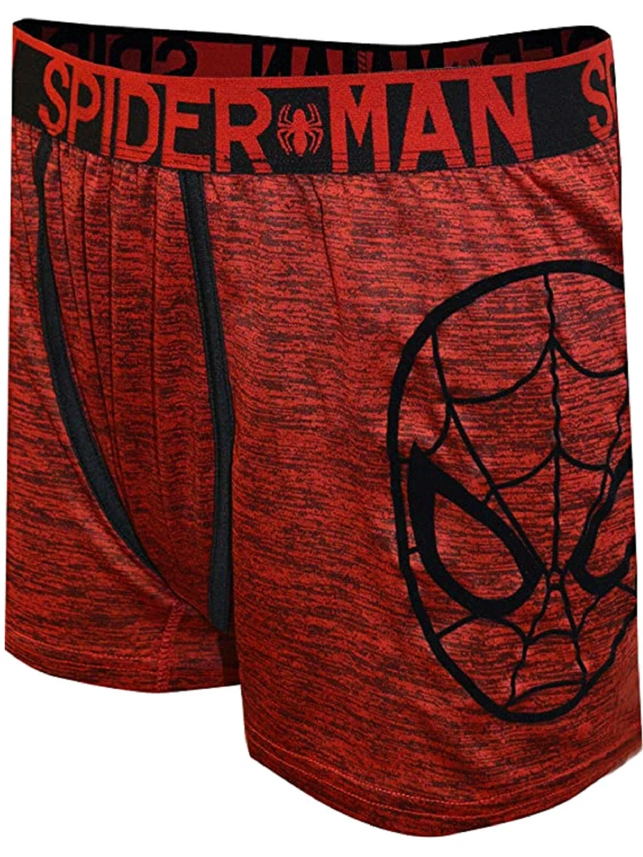 Marvel Men's Spider-Man Face Red/Red Cationic Boxer Briefs - NWT