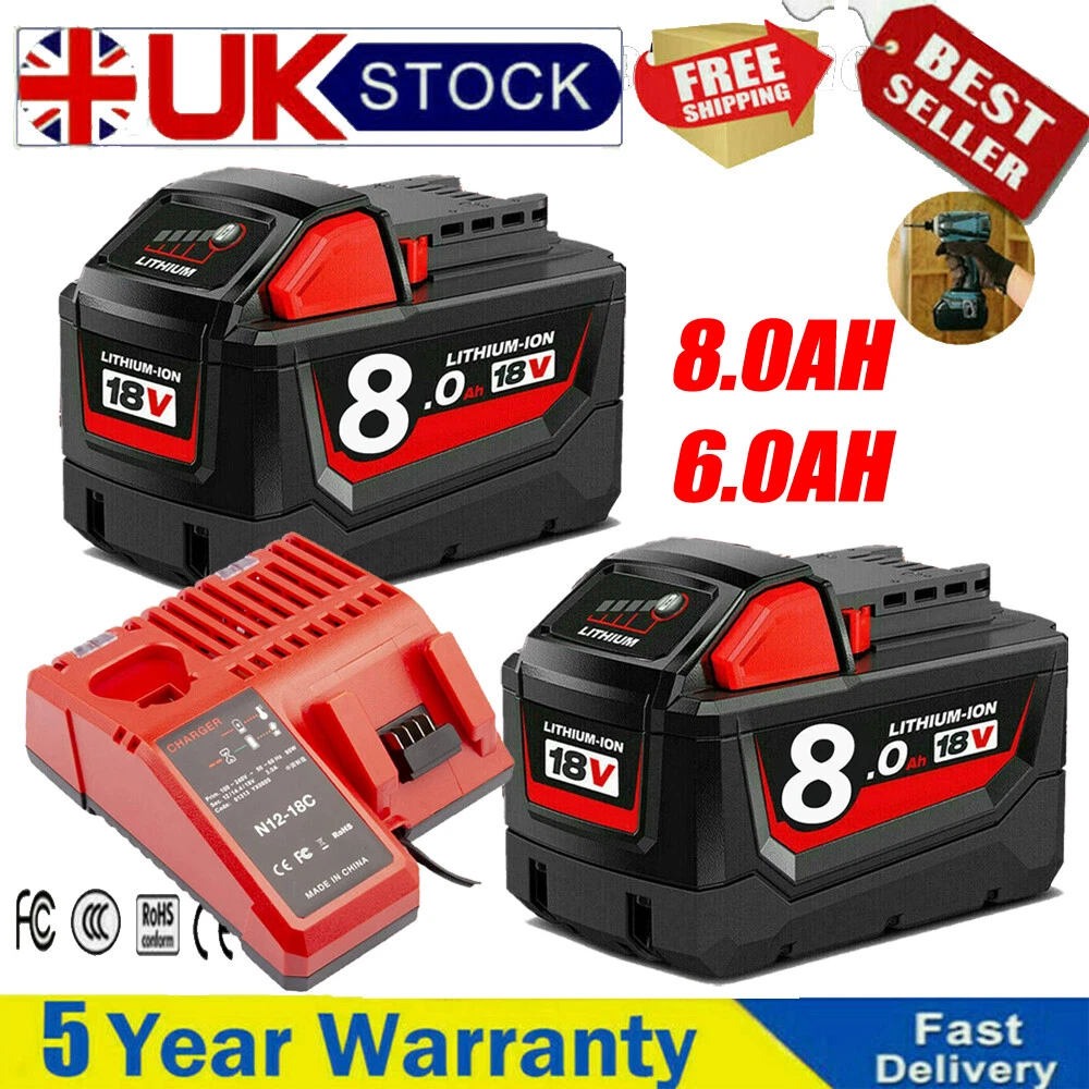 Milwaukee 8 amp sale battery
