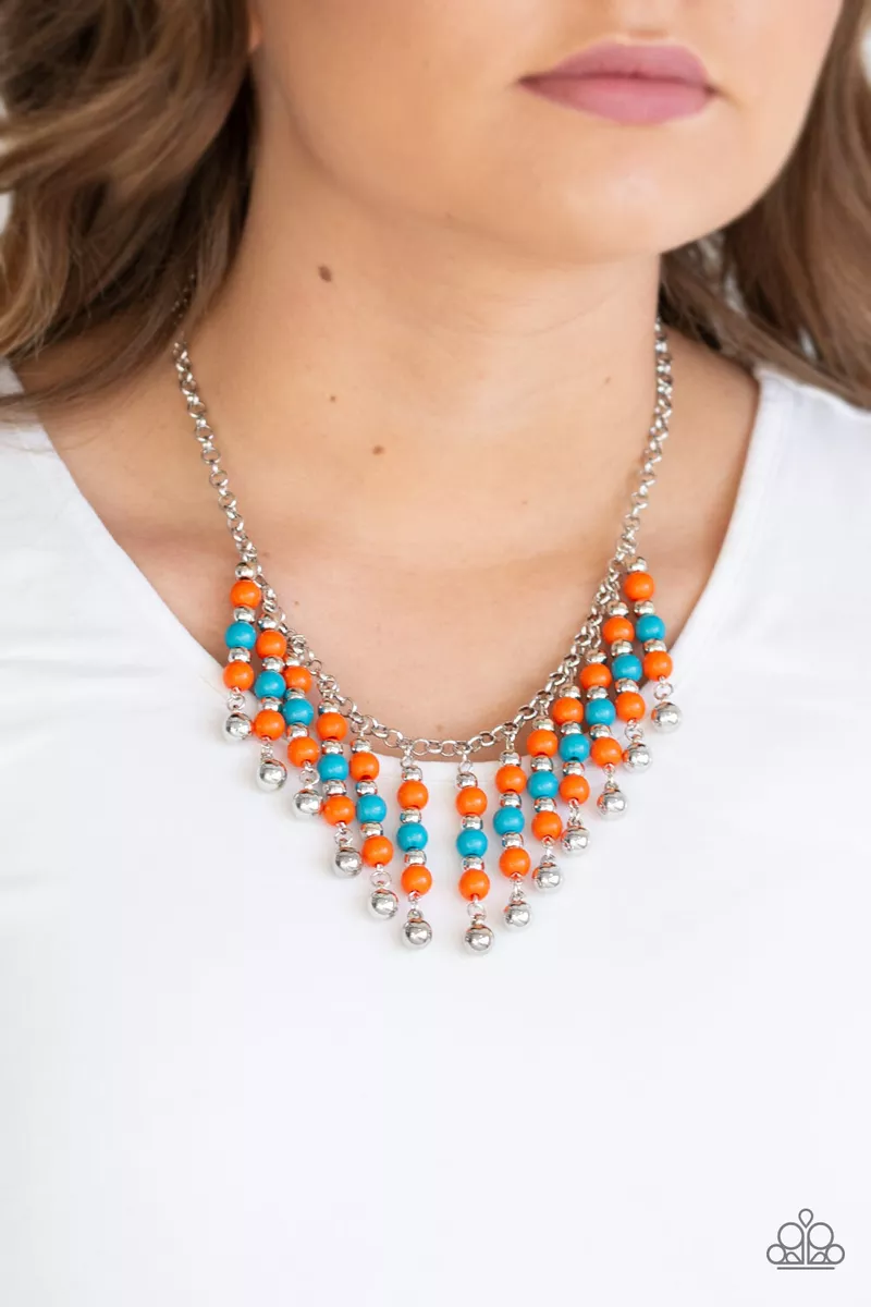 Paparazzi orange best sale necklace