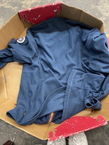 Howler Brothers Bros Grid Fleece Sweatshirt Jacket XXL Blue Full Zip Waffle A3 - Picture 2 of 3