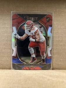 George Karlaftis 2022 Panini Select Concourse RC Red & Blue Die-Cut #22 Chiefs