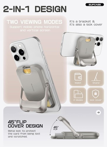 SUPCASE Portefeuille Magnétique pour iPhone Support Porte Carte Support 6 Cartes MagSafe Case - Photo 40 sur 62