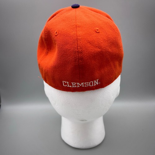 Clemson Tigers Hat Mens Fitted 7 1/8 Orange Purple Paw 59 Fifty University Flaw* - Picture 6 of 13