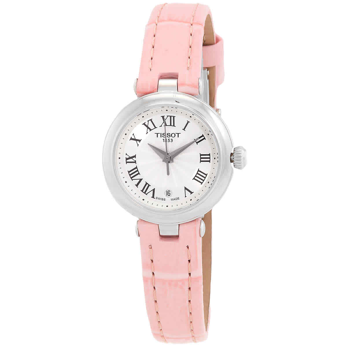 Женские часы Tissot Bellissima с маленьким кварцевым белым циферблатом T126.010.16.013.01