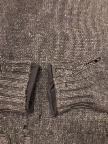 NEW AUTHENTIC DIESEL DISTRESSED BLACK SWEATER WOMENS SIZE SMALL - Picture 7 of 11