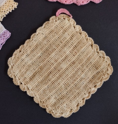 Lote Vintage Ganchillo a Mano Alrededor de 1960 Lino Pañuelos Bache Remache Cubierta - Imagen 3 de 21