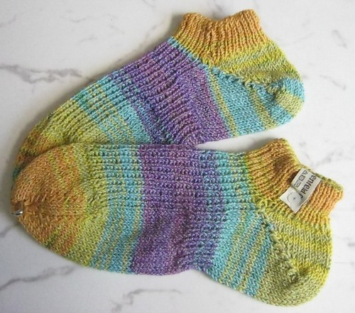 Handarbeit Kurzsocken / Sneackers - handgestrickt; 4fädig- Gr. 36/37 - Picture 6 of 6