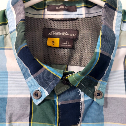 Eddie Bauer Shirt Mens TL Window Pane Multicolor Cotton Polyester Multi-Color - Picture 8 of 14