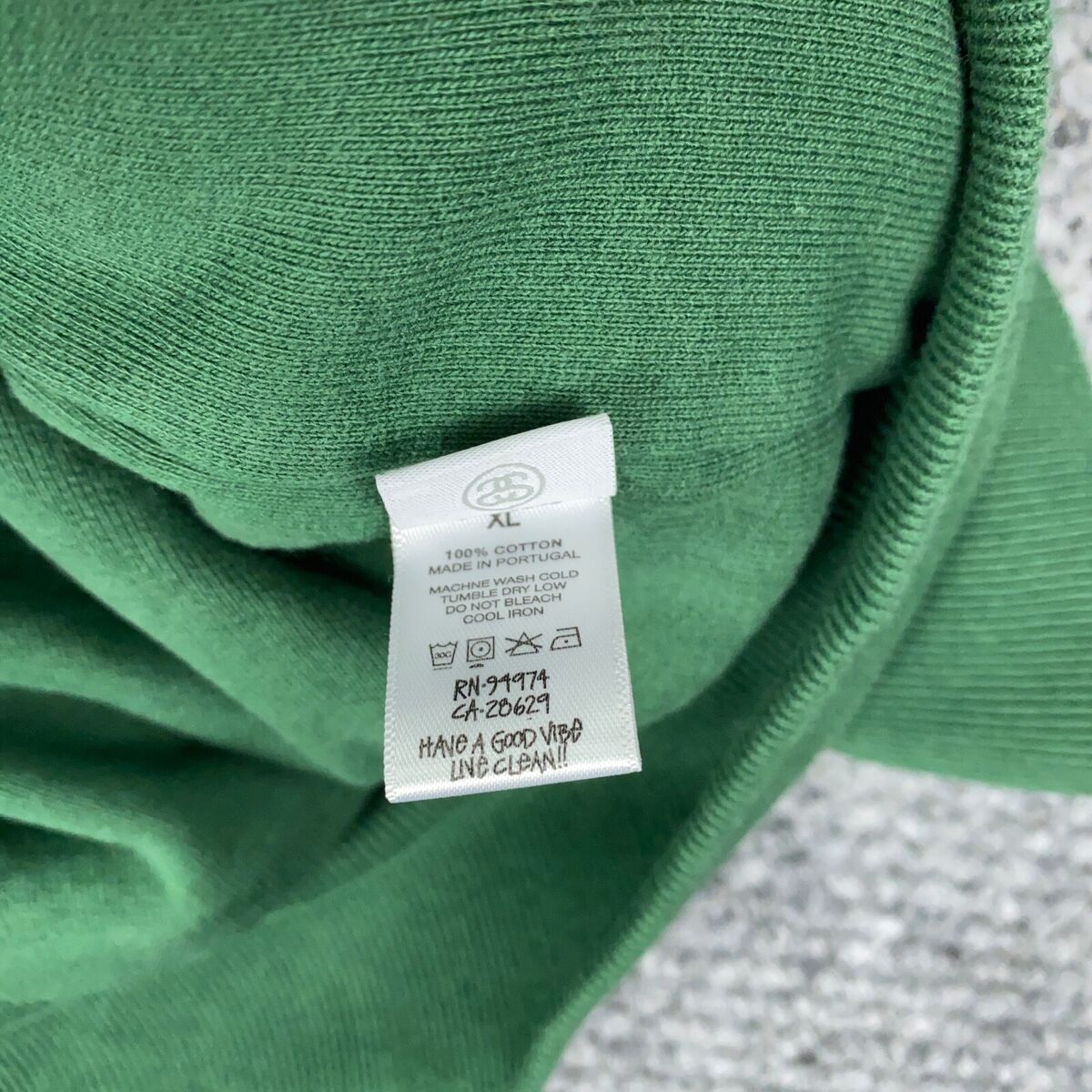 Stussy Double Face Label Zip-Up Hoodie Mens XL Green Stussy Double Face Label Zip-Up Hoodie Mens XL Green