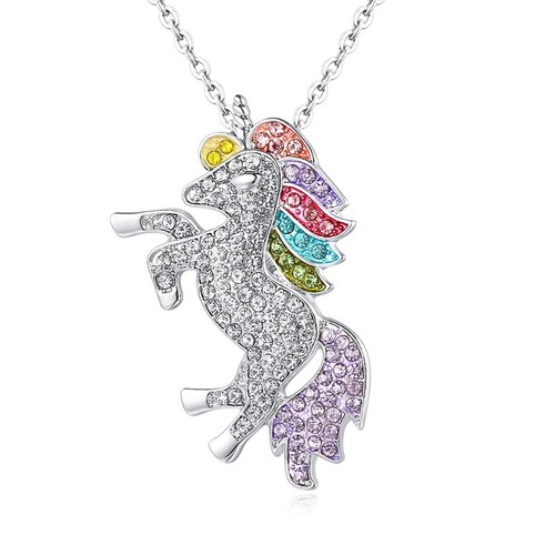 Childrens kids girls Jewellery Silver / Gold UNICORN Necklace Pendant gift Xmas - Picture 5 of 13