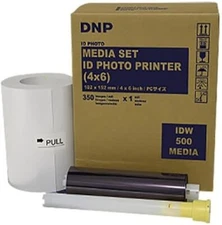 DNP 4x6 Paper Roll Media Set for IDW500 ID Photo Printer, 350 Prints - NEW
