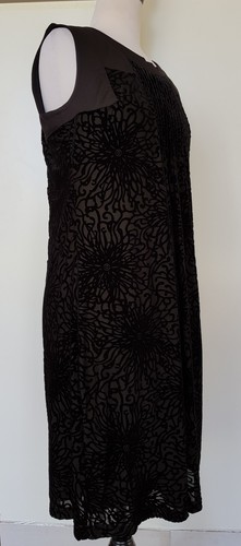 BLUE ILLUSION Womens Black Velvet Print Dress Size S - Picture 2 of 5