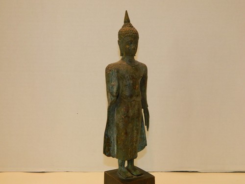 Antique Buddhist Figure Late 19th (1880-1899) Century Bronze Southeast Asia - Picture 19 of 19