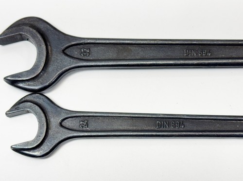 Chiave inglese vintage Germania occidentale DIN 894 24 MM e 32 mm chiave a chiave aperta - Foto 3 di 3