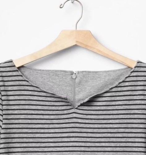 Abito donna Gap casual nero grigio a righe manica lunga elasticizzato nuovo con etichetta taglia 12 - Foto 4 di 4