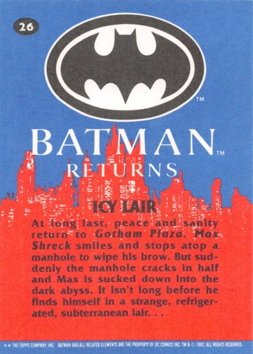 1992 TOPPS BATMAN RETURNS PICK-A-CARD 1-88 BASE OR STADIUM CLUB A-J OR WRAPPER - Picture 54 of 198