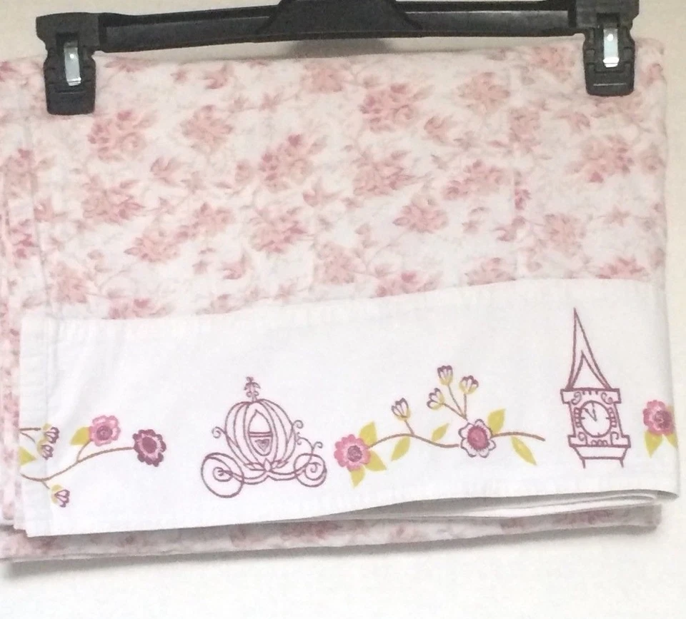 Zapatillas de transporte de rosas blancas rosas blancas sábanas planas cenicienta gemelas de colección de Disney Store Foto 2 de 4