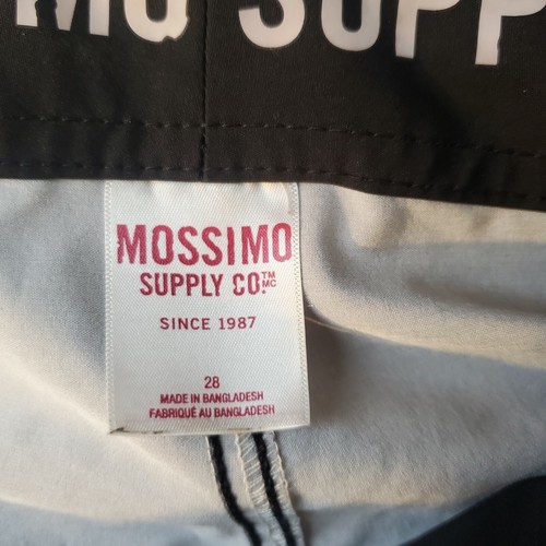 Mossimo Mens Teen Small Size 28 Board Shorts Beach Swim Trunk Hawaiin Blue Black - Picture 6 of 6