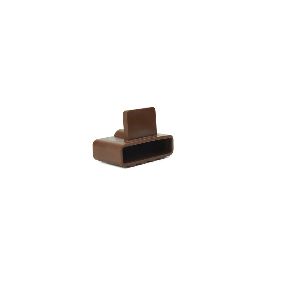 53mm x 12mm Depth Single Bed Slat Holders / Caps for Wooden Bed Frames- Brown - Image 2 of 4