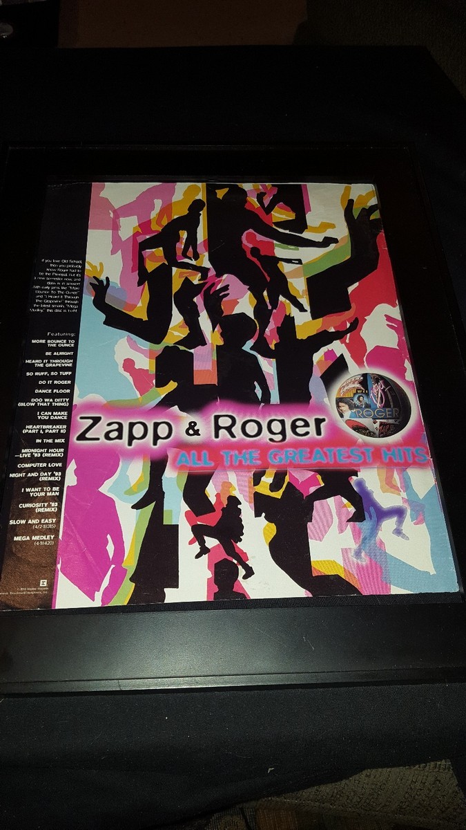 Zapp & Roger Greatest Hits Rare Original Promo Poster Ad Framed 