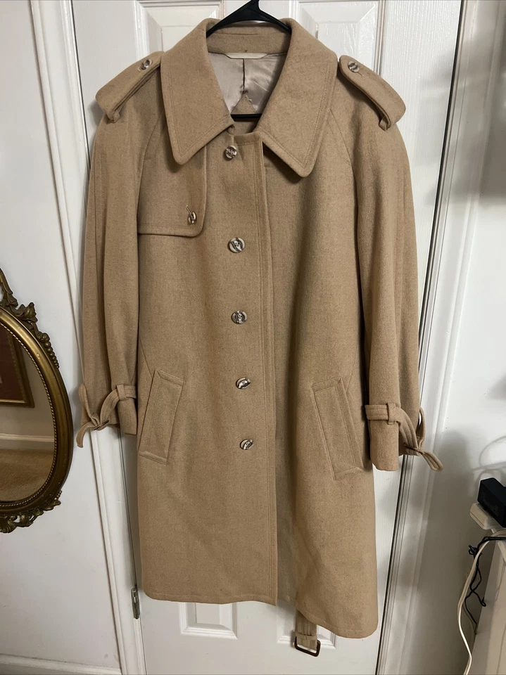 Abrigo vintage años 60 70 LAKELAND lana marrón guisante para hombre talla 42 Foto 2 de 4