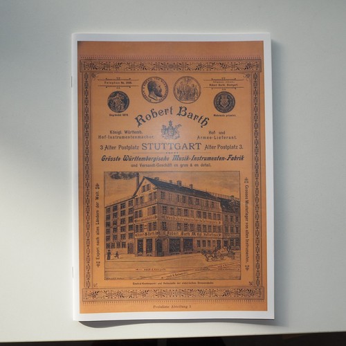 Firmenkatalog - Robert Barth Stuttgart um 1900 - Reprint - Bild 1 von 3