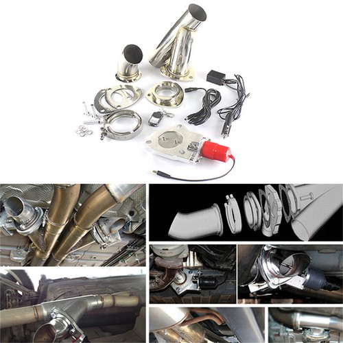 Wireless Remote Electric Control Exhaust Muffler Valve Cutout System Dump SET