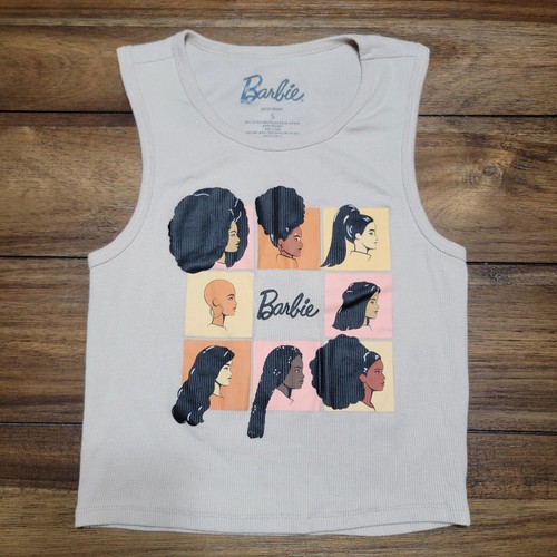 Barbie Ribbed Tan Tank Top - Size Youth Small - Picture 1 of 4