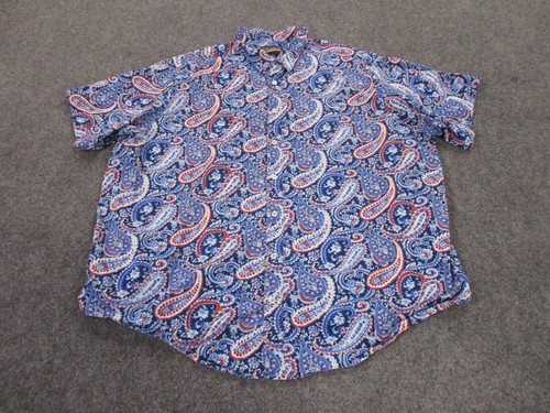 Cremieux Shirt Adult 2XB Big Blue Paisley Lightweight Big Daniel Casual Mens