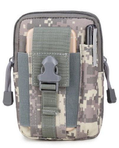 NEW Tactical Molle Pouch Belt Outdoor Waist Bag Pocket with Cell Phone Holster - Foto 22 di 24
