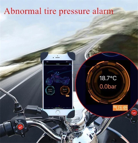 TPMS Tire Pressure Monitor System 2 External Sensor For Motorcycle Bluetooth 5.0 - Picture 10 of 20