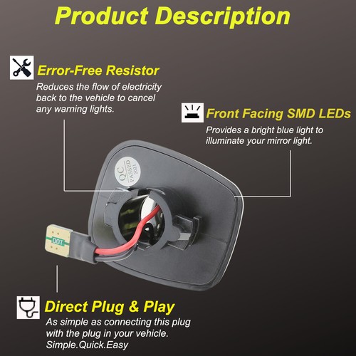 White LED License Plate Lights Rear Lamp for Chevy GMC C/K Suburban Tahoe Yukon - Imagen 2 de 9