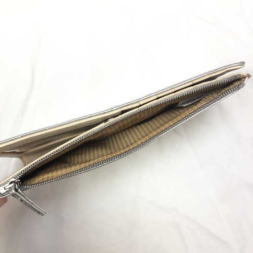 COUNTRY ROAD "Melita" Silver Metallic Leather 7" Bi-Fold Wallet - Picture 12 of 12