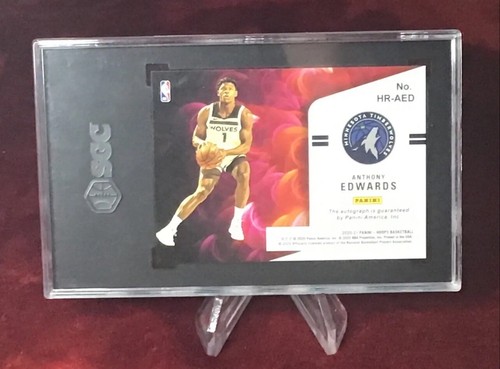 2020-21 Panini Hoops Anthony Edwards Rookie RC Auto 10 SGC 10 Gem Mint #HR-AED - Picture 3 of 5