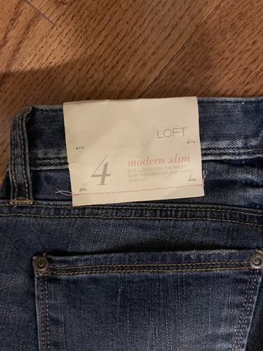 loft slim fit denim jeans new with tags sz 27/4 - Picture 4 of 4