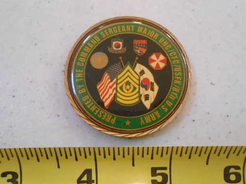RARE COMMAND SERGEANT MAJOR 8TH ARMY KOREA UNC CFC USFK MILITARY CHALLENGE COIN