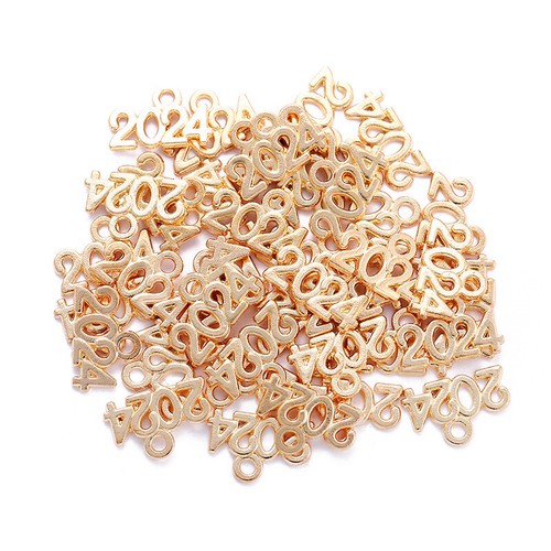 100pz 2023 2024 2025 Ciondoli in Lega per Marcatura Gioielli Fatti a Mano 14*9mm - Foto 14 di 17