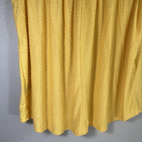 ZAC & RACHEL Tunic Blouse Women Size 2X Yellow Polka Dot Boho Cottage Core - Picture 9 of 9