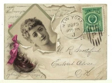 1888 James Pyles Pearline Soap Trade Card – Looks Like Cancelled Cover 4” x 3”