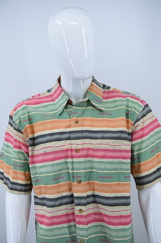 Orvis Multicolor Short Sleeve Button Down Cotton Shirt Mens Large - Picture 4 of 12