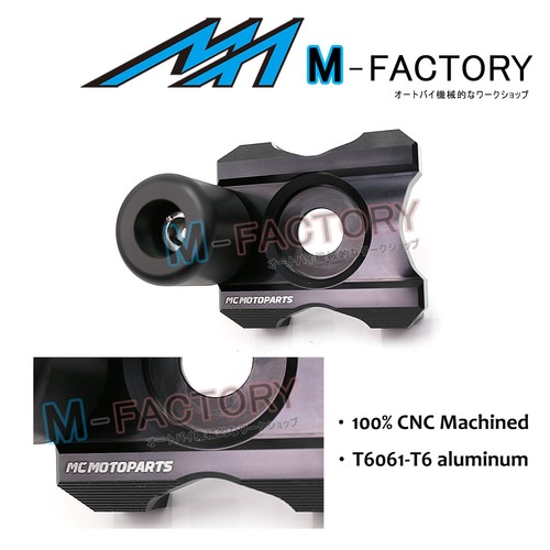 Fit Kawasaki Ninja 300R 13 14 15 16 17 Black Rear Swingarm Sliders - Foto 2 di 3