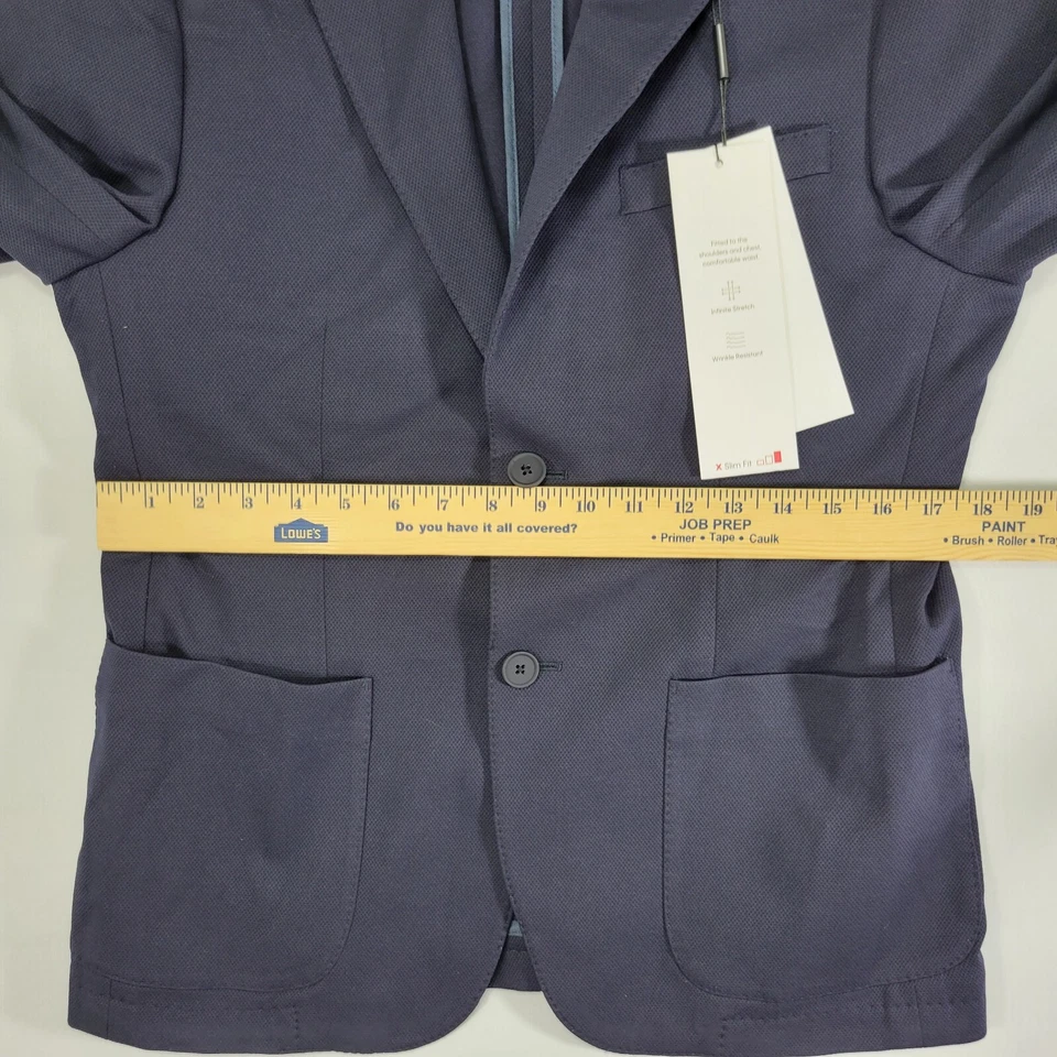 Abrigo Blazer Deportivo Para Hombre Calvin Klein Dos Botones MIEMBRO Nylong BLEND Talla 38S NUEVO Foto 4 de 4