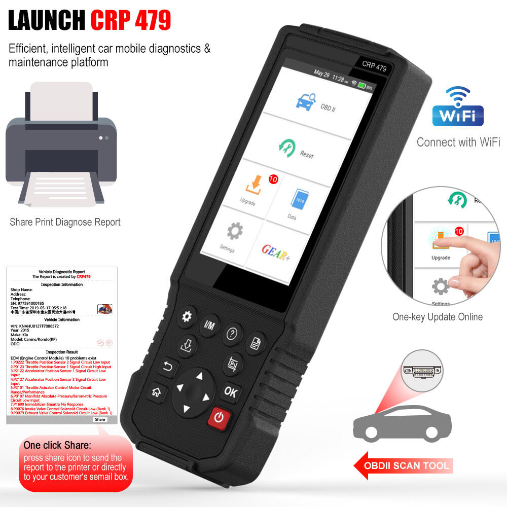 LAUNCH CRP479 OBDII Diagnostic Scanner Oil DPF Reset ABS Bleed Injector Program LAUNCH CRP479 OBDII Diagnostic Scanner Oil DPF Reset ABS Bleed Injector Program