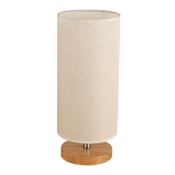 Table Lamp With Fabric Shade Wooden Base Bedside Desk Night Wooden Base Bedside Desk Lamp Night Light Hover To Zoom