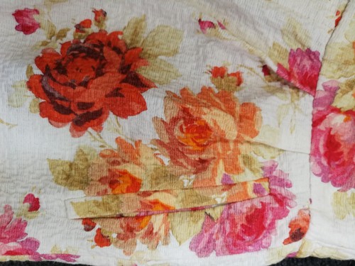Zara Floral Shorts Holiday Pink Orange Cream Size Small 8-10 - Picture 2 of 3