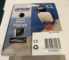 Genuine Epson T3248 Matte Black Cartridge BNIB 14ml For Sure Color SC-P400