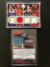 Michael Jordan 2009-10 SP Game Used Four on Four Fabrics #10/99 Drexler, Kerr