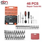 46pcs Metric Socket Set 1/4" Drive Screwdriver Set Ratchet Torx Hex Wrench Bit