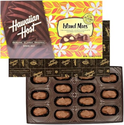 Hawaiian Host Milk Choc. Covered Macadamia Nuts Single Sealed Fresh 5oz Box